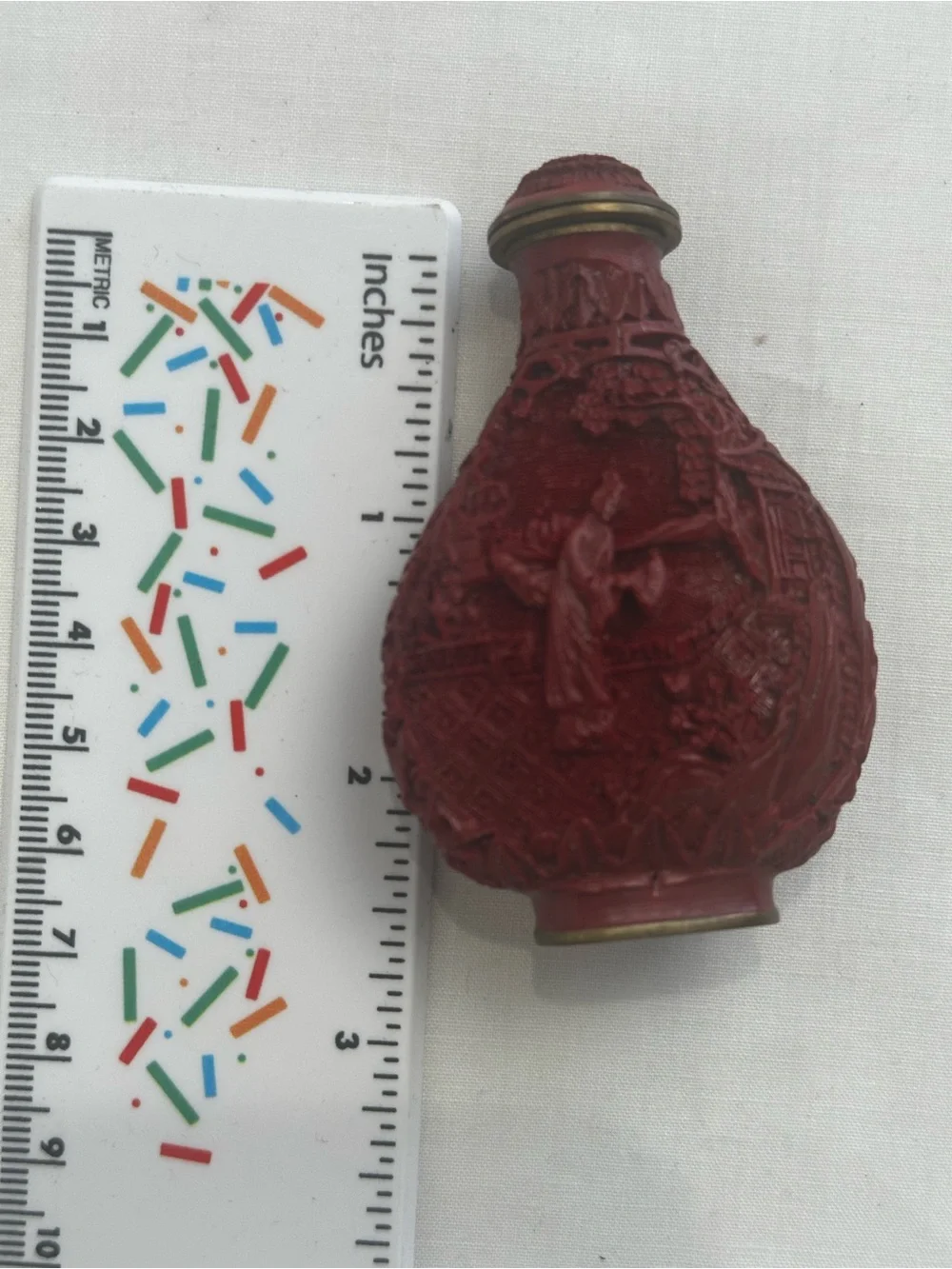 VTG Chinese Cinnabar Style Resin Snuff Bottle Set of 5 dark academia READ
